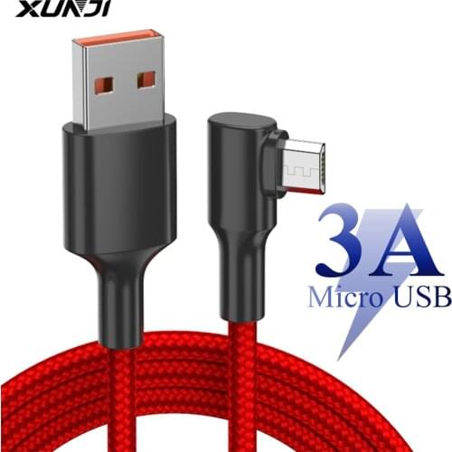 XUNJI Micro USB Cable 5A Fast Charging For Xiaomi Redmi Realmi Micro USB Mobile Phone Cables