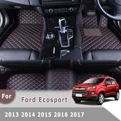 RHD Carpets For Ford Ecosport 2017 2016 2015 2014 2013 Car Floor Mats Auto Interior Accessories Styling Rug Automobiles Foot Pad