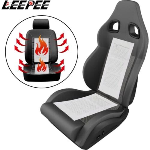 LEEPEE 2Pcs Winter Warmer Safe Heater Mat 12V Universal Car Heated Seat Covers Pad Car Carbon Fiber Auto Seat Heating Pad