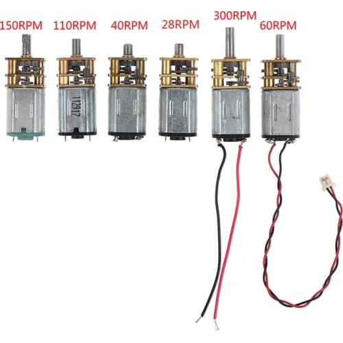 40/60/28/300 RPM Micro N20 Gear Motor Slow Speed Metal Gearbox Reducer Electric Motor DIY Toy