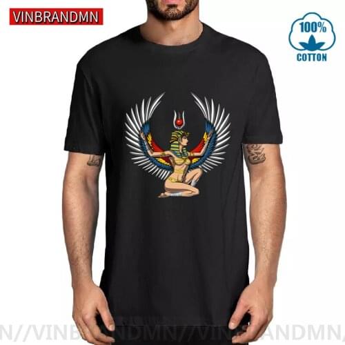 Fashion Eye of Horus Man T-shirts Egyptian Goddess Isis T shirt men Egypt Pharaoh Thoth Anubis Harajuku Tee Shirt homme camiseta