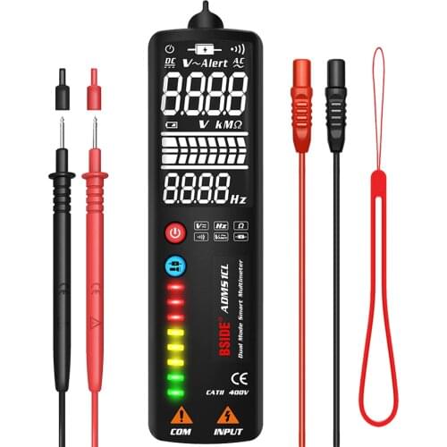 ADMS1CL 3-IN-1 Multimeter Voltmeter+Voltage Detector+Hidden Wire Tester EBTN 3-Line Display multimeter Ohm Hz Continuity NCV tes