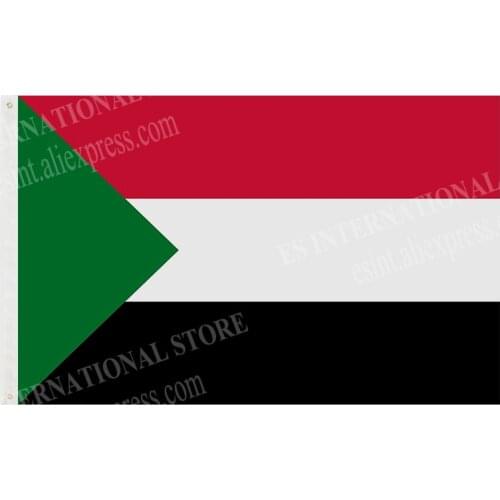 Sudan Flag National Polyester Banner Flying150* 90cm 3ft x 5ft flag All over the world Worldwide outdoor