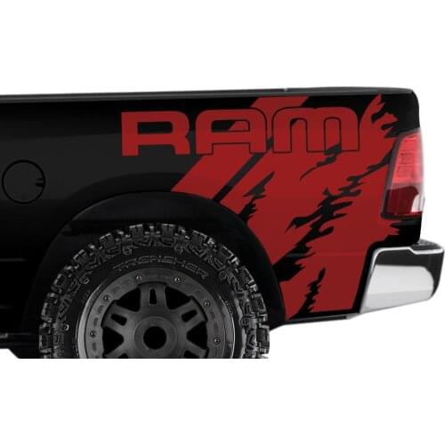 2pc Truck Tail Side Car Stickers RAM QUARTER Emblem Badge Vinyl Decals Decoration Sticker For Dodge Ram 1500/2500/3500 2009-2018