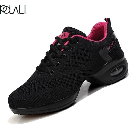 2021 New Soft Outsole Breath Dance Shoes Women Sports Feature Dance Sneakers Jazz Hip Hop Shoes Woman Dancing Shoes