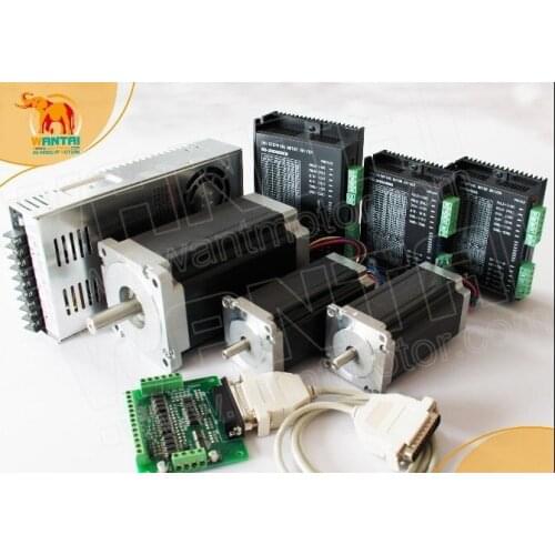 Great CNC! 3 Axis Stepper Motor 1232oz-in&425oz-in dual shaft+Driver DQ860MA 7.8A& DQ542MA 4.2A US UK CA JP DE DK FR IT ES Free