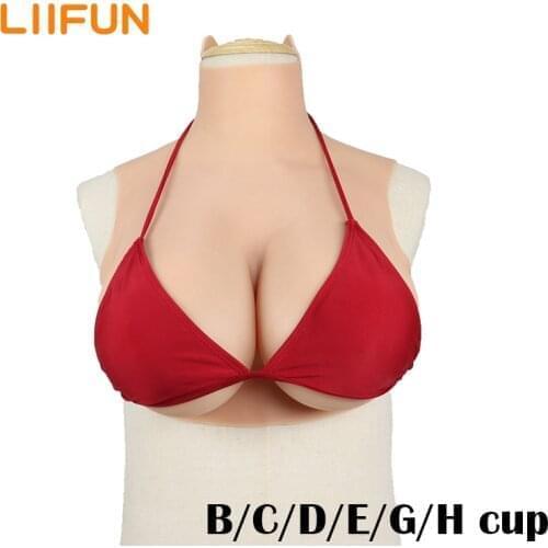 Liifun Realistic Silicone Breast Forms Fake Boobs Large Boob Enhancer Tits Shemale Transgender Drag Queen Crossdressing G H Cup