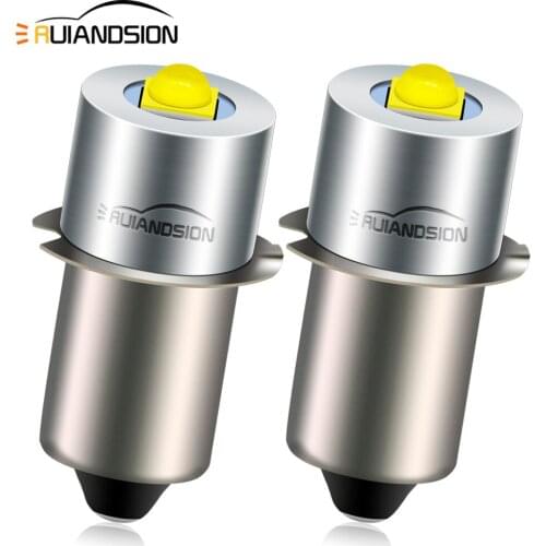 RUIANDSION 2Pcs E10 Screw P13.5S PR2 Maglite Flashlight LED Bulb No polar 6V-24V 9V 12V 18V 13.5V 4D 5D 6D 9D 4-9C/D Cells 6000K