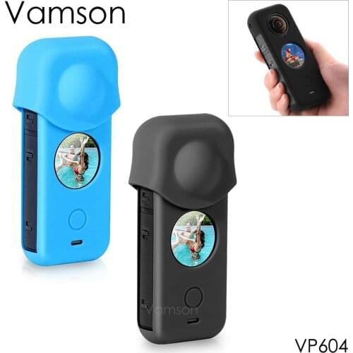 Vamson Silicone Case Protective Cover Shell Dustproof Lens Sleeve for Insta360 One X2 Camera for Insta360 Accessories VP604