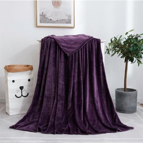 Light Thin Machine Wash Flannel Blanket Super Warm Soft Solid Color Throw Blankets On Sofa Travel Comfortable Bedspread For Beds