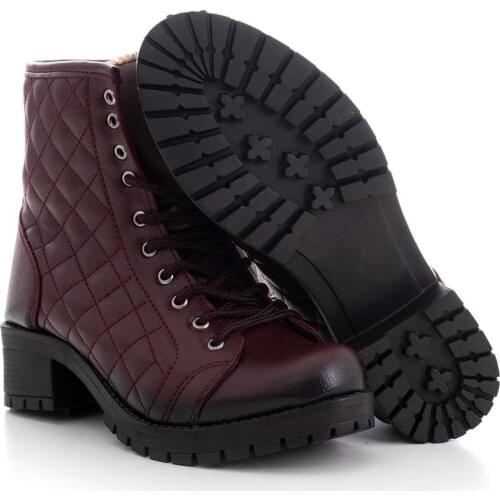 Kadın Tony Black Kışlık Bot Çizme Yeni Model Bordo