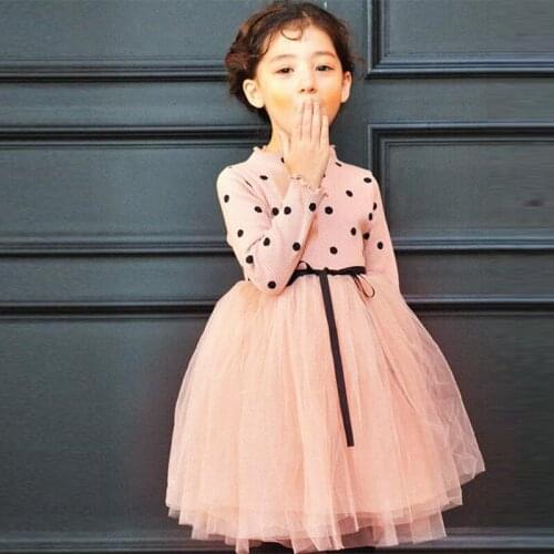 Spring Baby Girl Dot Tutu Dress Fashion Cotton Childrens Clothing 2020 Cute Girls Wedding Birthday Party Dresses