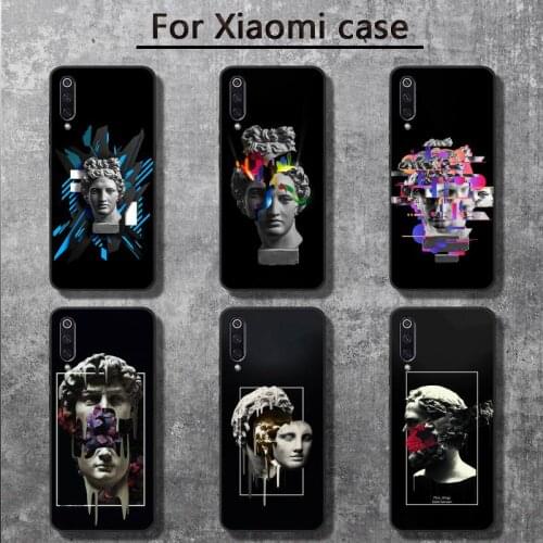 Vintage Plaster Statue David Medusa Art Phone Case for Xiaomi mi 6 6plus 6X 8 9SE 10 Pro mix 2 3 2s MAX2 note 10 lite Pocophone