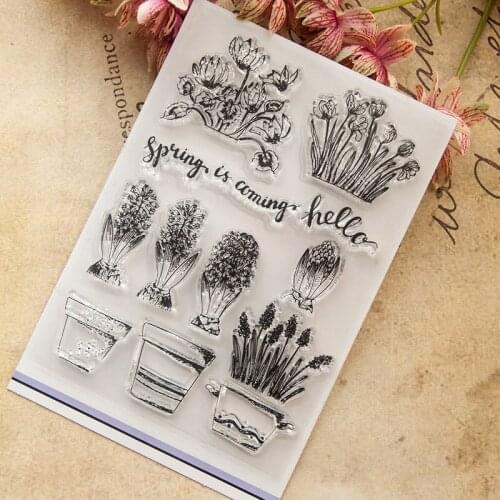 Vintage Clear Stamp for Scrapbooking Transparent Stamps Silicone Rubber DIY Photo Album Decor Arts Crafts Cactus