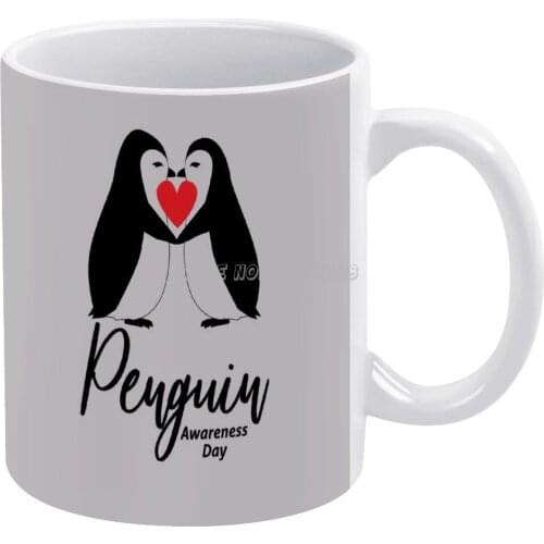 Penguin Day Funny Penguin Gift Coffee Mugs Pattern Coffee Mug 330ml Milk Water Cup Creative Fathers Day Gifts Penguin Penguins F