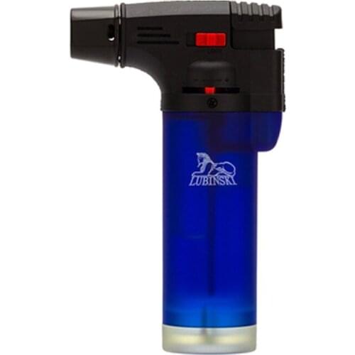 LUBINSKI Single Flame Jet Cigar Cigarette Lighter Refillable Windproof Tobacco Smoking Tool Lighter For COHIBA