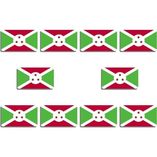 10Pcs Burundi Flag Brooch Pride Flag Pin For Backpacks Shirt Clothes Accessory Lapel Badge Jewelry Gift