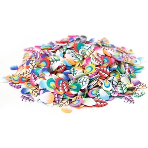 1000PCS/Bag 3D Fruit Fur Shape Polymer Clay DIY Nail Art Tip Sticker Decoration 50JF