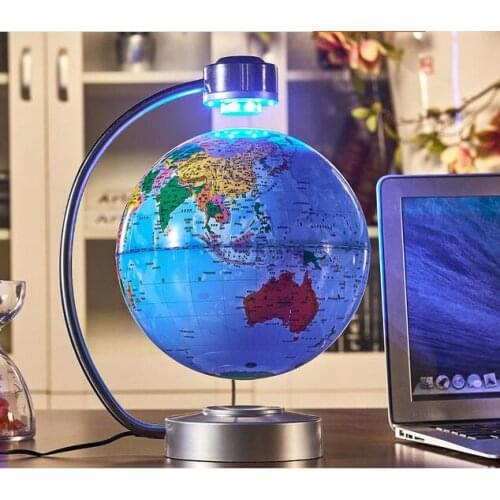 8inch synthetic resin magnetic suspension globe creative desk decoration