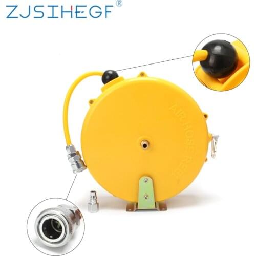 8M Automotive Air Reel Pneumatic Hose PU Tube OD 8MM ID 5MM Retractable Reel Telescopic Drum