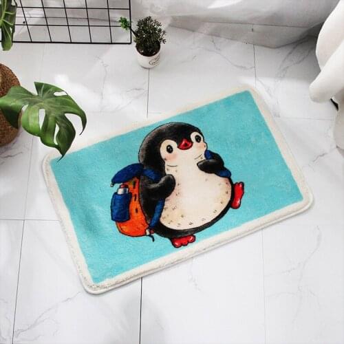 Water Absorption Bath Mat Set Anti-slip Bathroom Mat Next to Washing Machine Living Room Bedroom Toilet Floor Carpet Cartoon