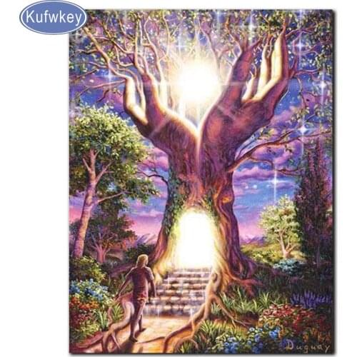 Full resin Diamond 5d Diy Diamond Painting tree of Life 3D Embroidery round drill Cross Stitch Mosaic buddha Painting Home Decor