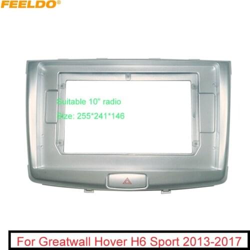 FEELDO Car Stereo 2Din Fascia Frame Adapter For Greatwall Hover H6 Sport 10.1" Big Screen Audio Dash Panel Frame Fitting Kit