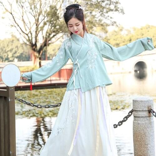 Free shipping Make traditional hanfu MuMei sound brought the hanfu suit two-piece suit song dynasty hanfu