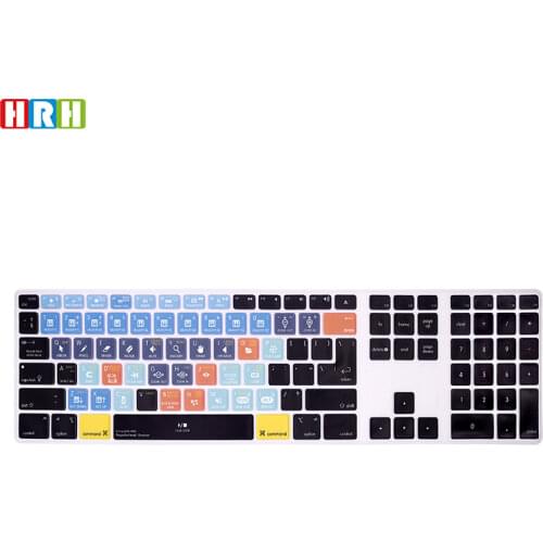 HRH Shortcut Hotkey Keyboard Cover Skin For Apple Magic Keyboard with Numeric Keypad A1843 MQ052LL/A Released in 2017