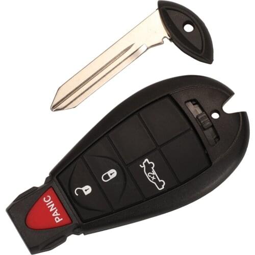 Bilchave 3+1Button Remote Key Shell Case Fob For Jeep Grand Cherokee For Chrysler Town Country For Dodge Magnum Durang