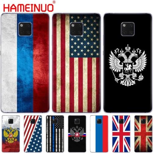 Russian American British flag national emblem Cover phone Case for Huawei NOVA 3 3i mate 20 pro for honor 8x max note 10