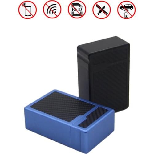 Carbon Fiber Style Box for Key Fob Car RFID Signal Blocking, Anti-Theft Pouch, Anti-Hacking Case Blocker
