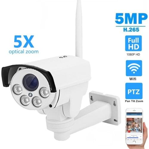OwlCat 1080P Wireless WiFi IP Camera Outdoor PTZ 2.7-13.5mm Auto-Focus 5X ZOOM 2.0MP/5.0MP Waterproof H.265 CCTV Security Camera