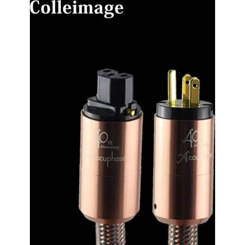 Colleimage 19mm Audiophile OCC US/EU/AU/ power Cord Hifi audio American Standard CD Sound Acoustics Power Cord