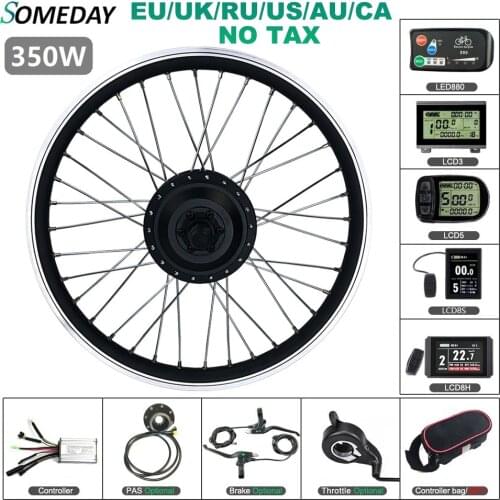 SOMEDAY 36V 48V 350W Electric Bicycle Conversion Kit 16 20 24 26 27.5 28 Inch 700C Rear Cassette Wheel Hub Motor for Ebike Kit