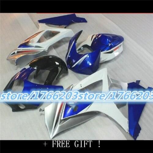 ABS Injection fairings kit for SUZUKI K7 GSXR1000 GSXR 1000 07-08 SUZUKI GSXR1000 2007-2008 K7 blue white blackr bodywork