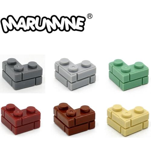 Marumine 2x2 Dots Corner Wall Bricks Cube 10PCS Classic Building Block Creator Toys MOC Construction Set Compatible 2357