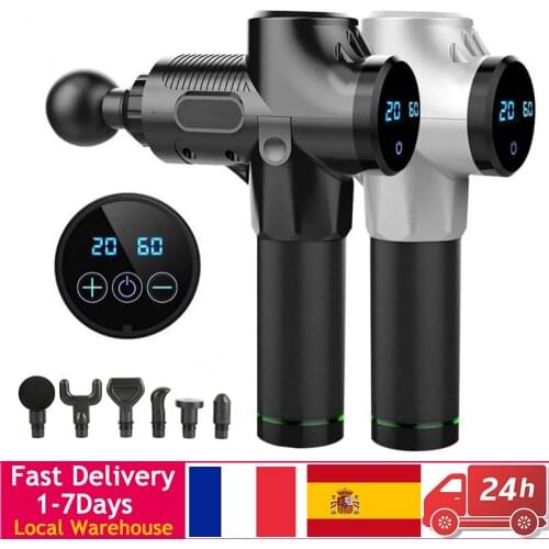 Massage Gun Deep Tissue Percussion Muscle Massage masajeador For Pain Relief LCD Touch Display Fascia Gun Electric Body Massager