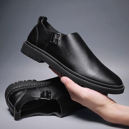 Men High Quality Genuine Leather Shoes Soft Moccasins Loafers Fashion Brand Men Flats Comfy Business Formal Shoes