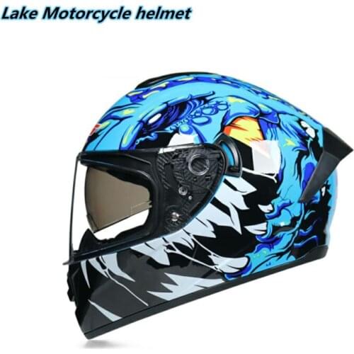 DOT Certified Full Face Motorcycle Helmet Highway racing helmet Double visors ABS Material