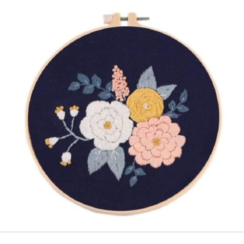 Embroidery Kits, Autumn Landscape, Embroidery Hoop, Embroidery Thread, Embroidery Materials and Tool, DIY Craft for Beginner (D)