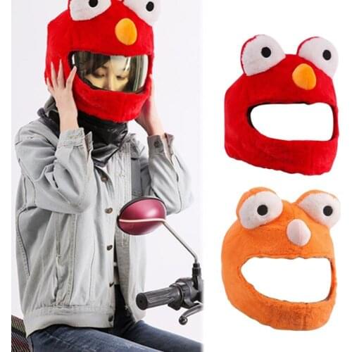 New innovative outdoor motorcycle helmet cover universal size funny fluffy personalized motorcycle helmet cover plush cover