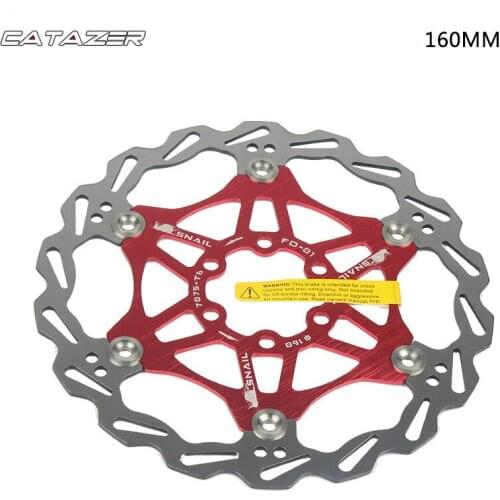 Catazer MTB Mountain Bike Floating Disc Brake Pads 160mm 180mm 203mm Six-nail Disc Rotor Bicycle Brake Pad Bike Parts
