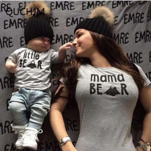 Fmaily Matching Clothing 2018 New Mother and Baby Clothes T-shirt Little Newborn Baby Boys Girls T-shirt Women Tshirt Tops