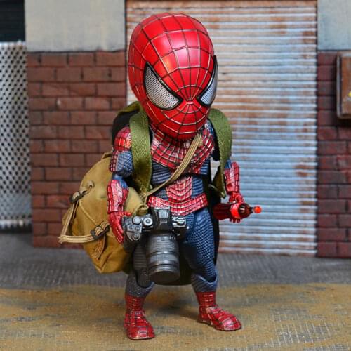 Genuine Hasbro Marvel Superhero Spiderman Q Version Articulated Valentines Day Birthday Gift Joint Movable Figure Model