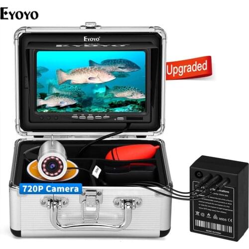 Eyoyo EF07H 7" Underwater Fishing Camera 1024x600 IPS Monitor Ice Fishing Camera Fish Finder Upgrated 720P for Ice Sea Fishing