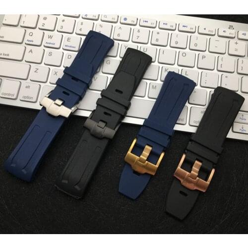 Black Blue watchband 27x21mm Watch Band for AP 26560IO 26577TI 26221FT For Audemars And Piguet strap Oak Concept GMT belt tools