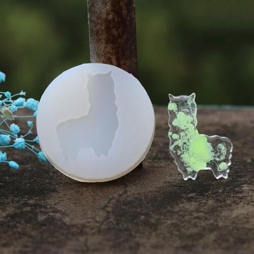 Silicone Mold DIY Handmade Alpaca Animal Positive Side Face Shaped Alpaca - Mirror Animal Mould Epoxy Making Tools