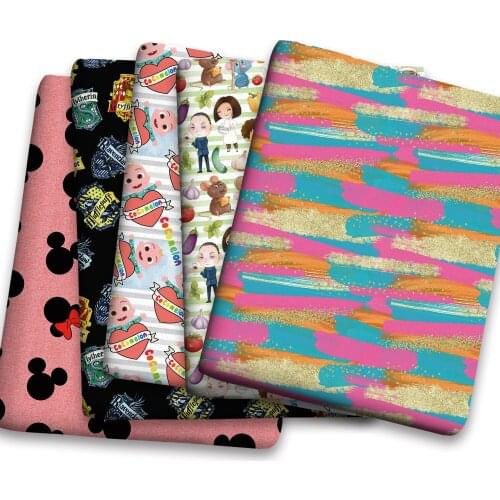 Spring Summer Cotton Super Dense Sewing Fabric Making Womens Wear Dress Children Clothing Home Clothes Cloth c01 0.5Meter