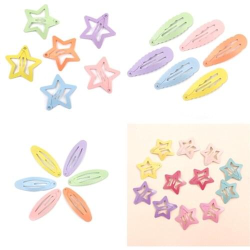 18pcs Baby Girls Star Hairpins Candy Color Metal Barrettes Clips Women Hair Clip Headwear Hair Accessories Hairgrips